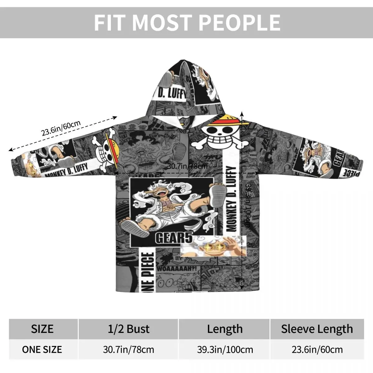 Manta con capucha de Anime de Luffy Zoro Tony Chopper para mujeres y hombres, manta grande cálida, sudadera, manta gruesa con capucha de lana