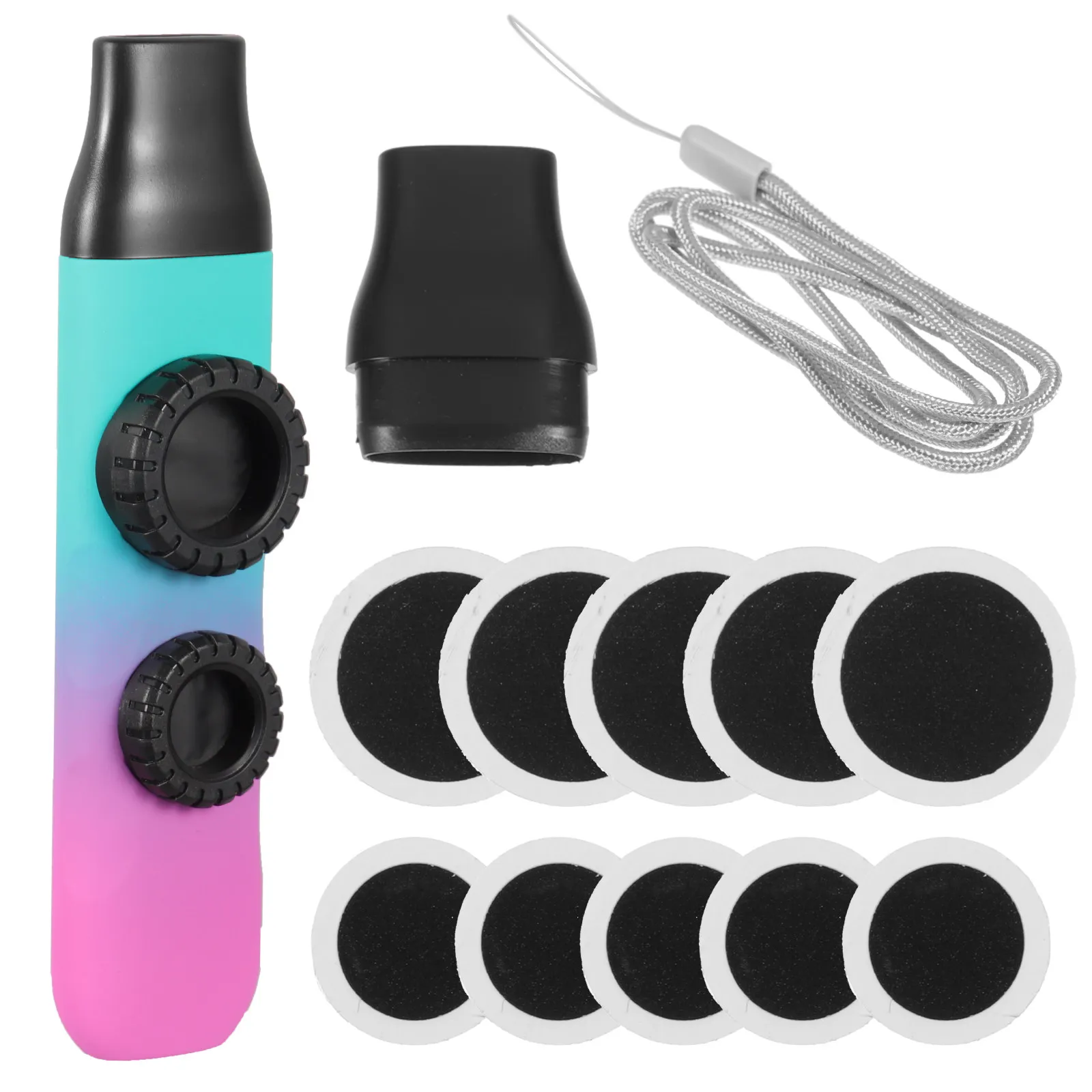 1 Juego de Kazoo de Doble Orificio, Material de Alta Calidad, Portátil, Tono Ajustable, Instrumento Musical Fácil de Usar, Compañero para Ukelele y Guitarra