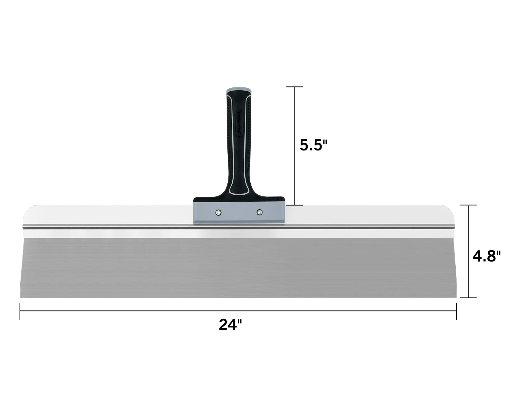 Rollingdog 24 Inch Taping Knife Drywall Taping Knife Threaded End Can Be Attached to Extension Pole, Stainless Steel Blade for Skimming and Smoothing Walls and Ceilings