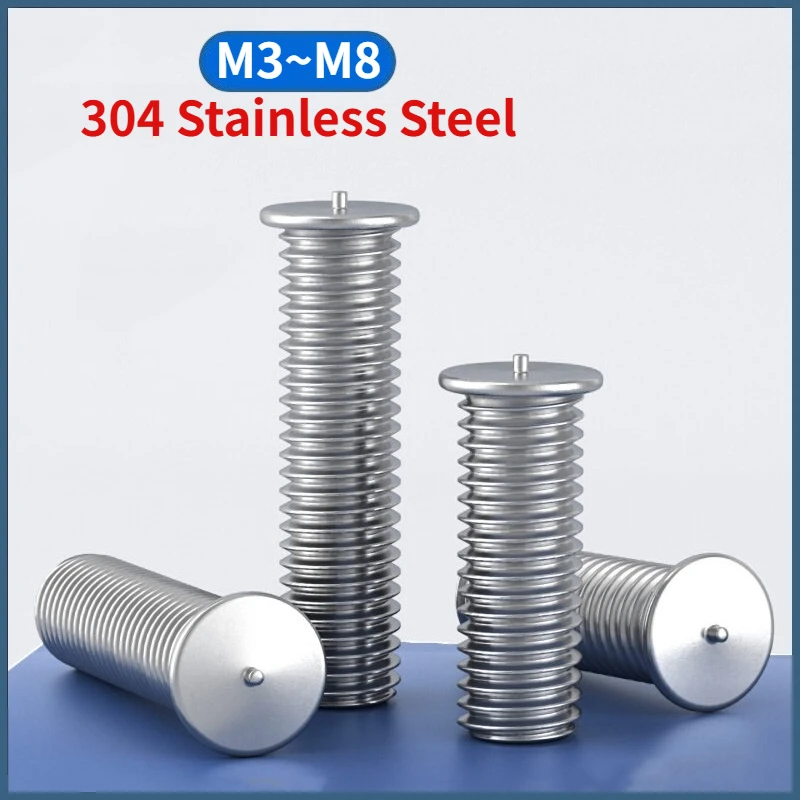 M3 M4 M5 M6 M8 304 Stainless Steel Spot Welding Screw Solder Point Bolt Weld Stud For Capacitor Discharge