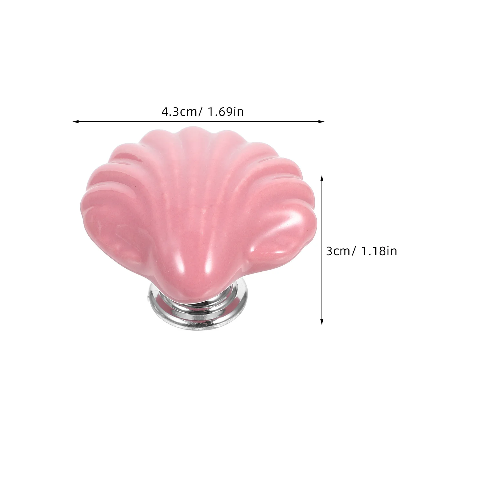 Tiradores para cajones de armario con forma de concha de cerámica, tiradores decorativos para cocina, dormitorio, armario, vestidores, uso doméstico, 4 Uds.