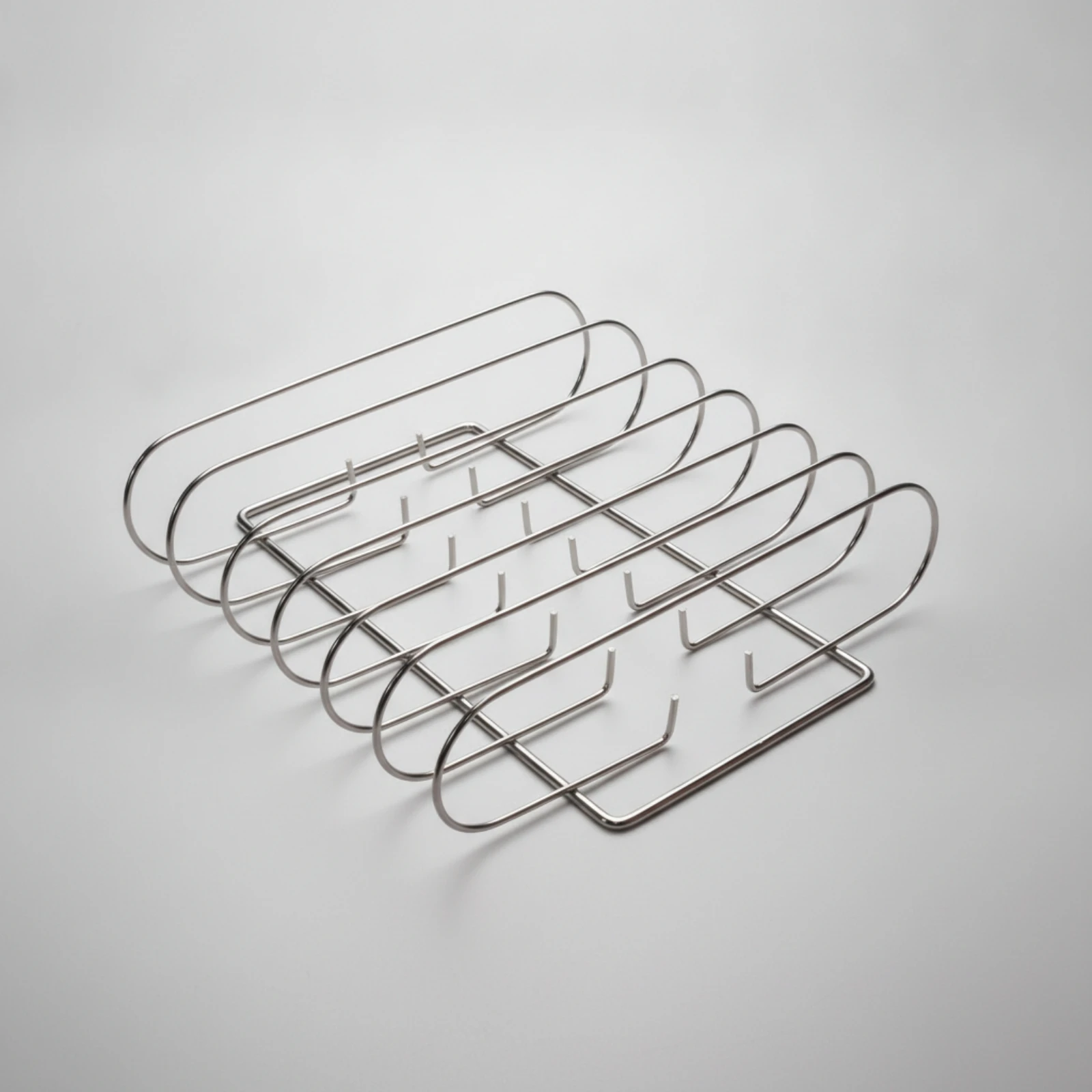 Vertical Rib Rack Long-Lasting Stainless Steel Rib Rack Grill Accessory Even Cooking Space-Saving for Grilling Enthusiasts
