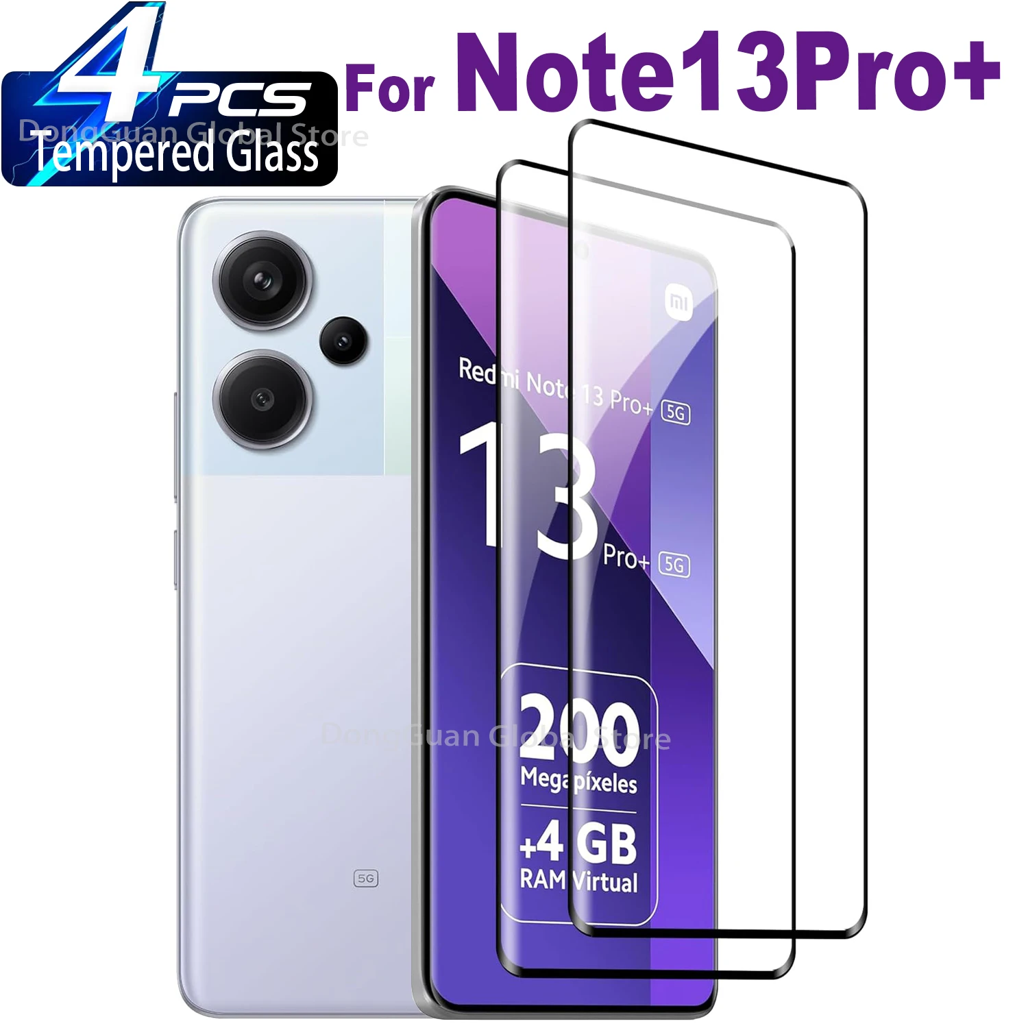 2026 Neues 3D-gehärtetes Glas für Xiaomi Redmi Note 13 Pro Plus Displayschutzfolie