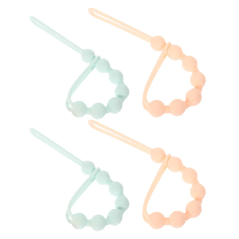 

4 шт. гибкий силиконовый зажим для соски, поводок для детской соски, прочный держатель для необходимых вещей для маленьких девочек