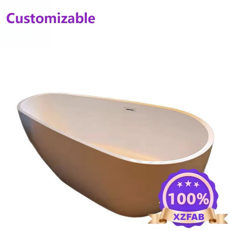 Factory Direct 2026 Household Bathtub Integrated Seamless Goose Egg Water Drop Shaped Small Unit Independent