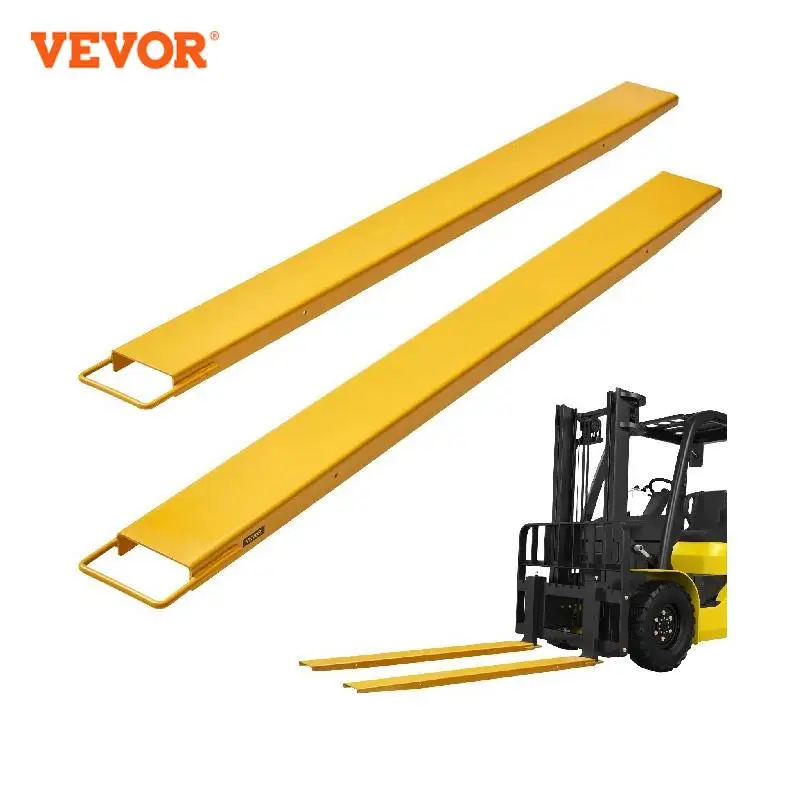 VEVOR 72/84/96in Pallet Fork Extensions Carbon Steel 5.5in Forklift Attachments for Industrial Truck Cargo Handling Parts