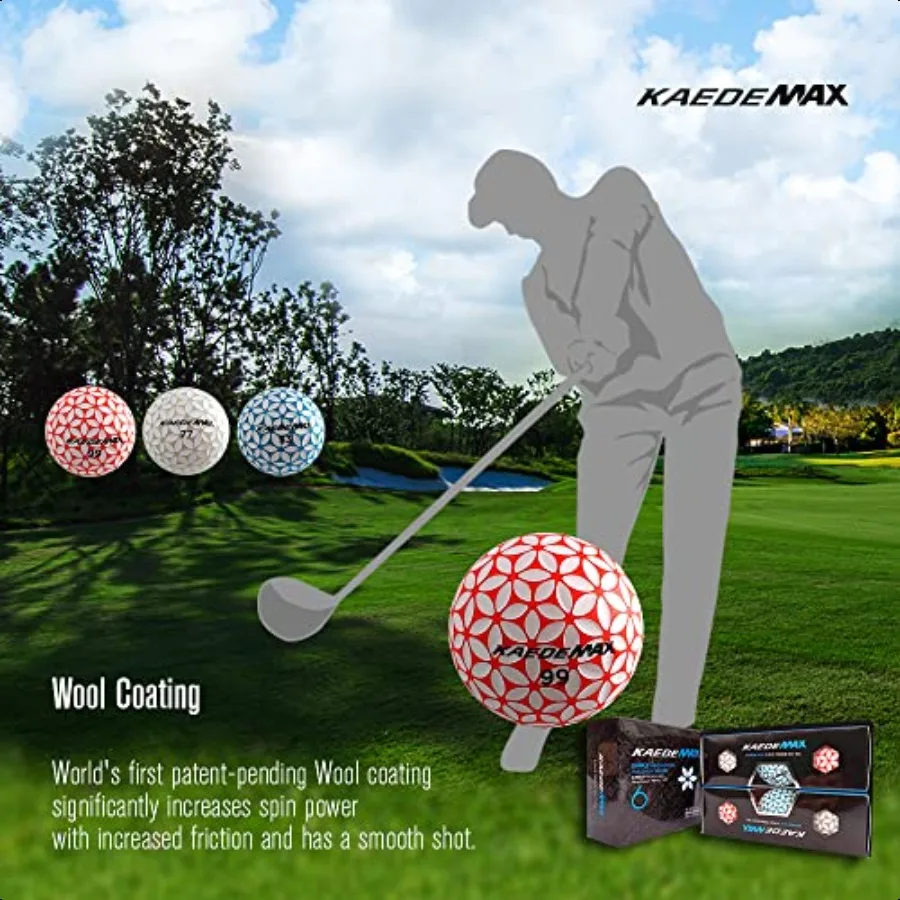 2 Tone Colored Distance Golf Balls Half Dozen Red Mint Blue Pink