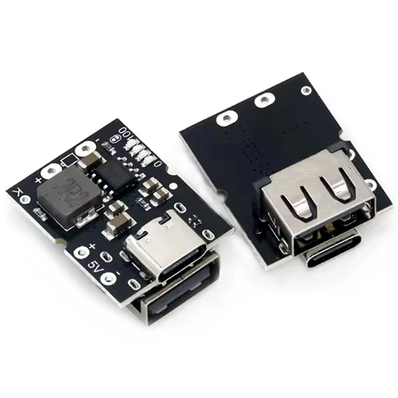 5V 2A 타입-C USB 부스트 컨버터 모듈(LED 디스플레이 포함) 3.7V/4.2V 리튬 이온 배터리 DIY 보조 배터리용 충전 보호 보드