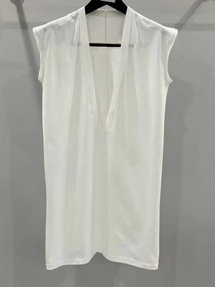 Casual Loose Deep V Neck Knit Sleeveless Tank Top Men's Versatile Breathable Extended Vest 2026 Summer New 2ZS86