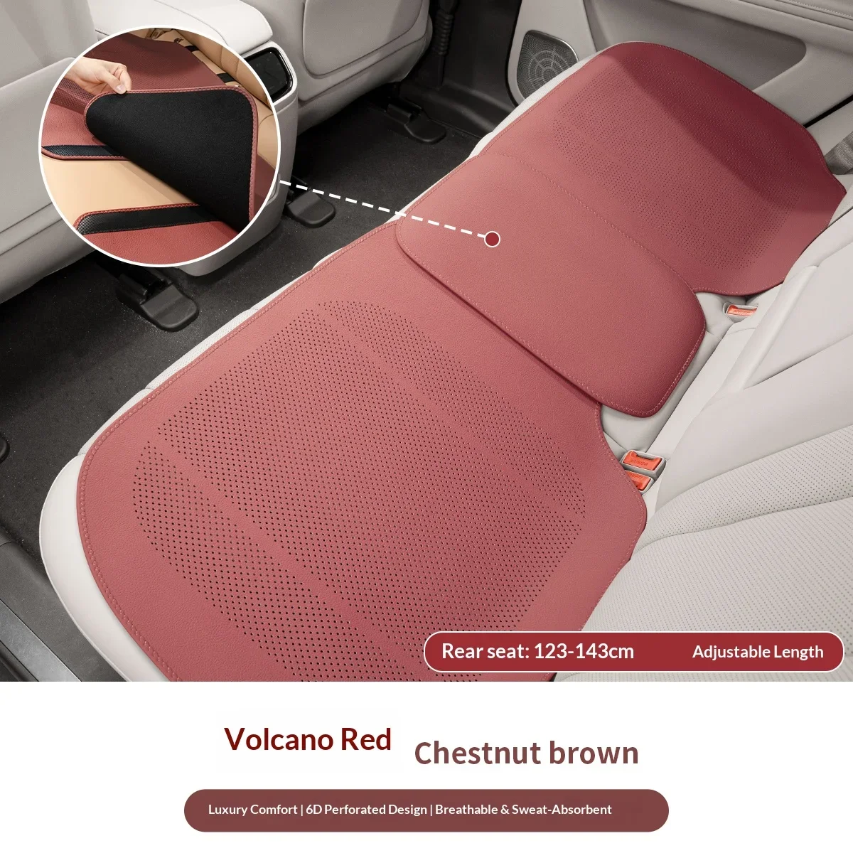 Four Season High-End Summer Thin Design Car Rear Seat Cushion Ventilation and Breathability. Universal Automotive