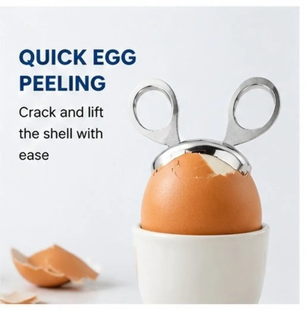 Boiled Egg Topper Cutter Stainless Steel Egg Scissor Kitchen Gadget Dishwasher Safe Cooking Tool Stainless Steel Scissor