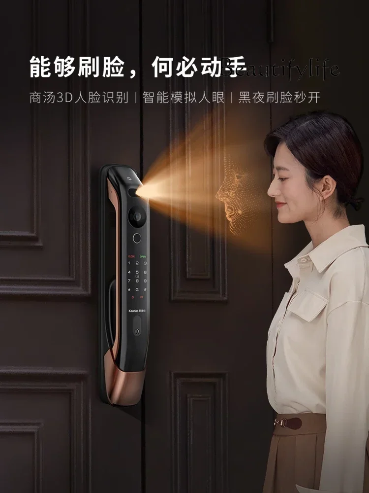 Fingerprint sensor lock facial recognition intelligent visual cat eye monitoring password lock