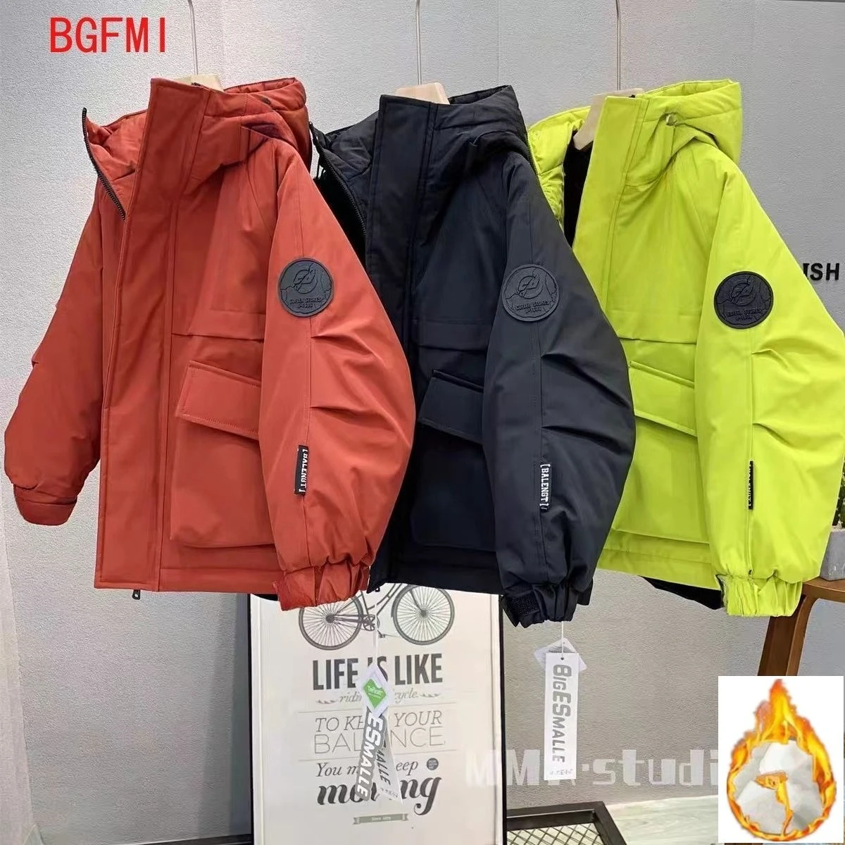 2026 Winter New Teenage Boys Hooded Coat Children Quilted Jacket Plus Cotton Thick Girls Long Padded Jacket Kids Casual Clothes