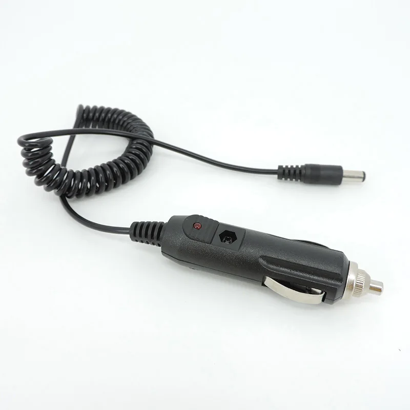 DC 12V 24V Car lighter Charger to 5.5x2.1mm Charging power supply connector Cable Spring Cord Line E1