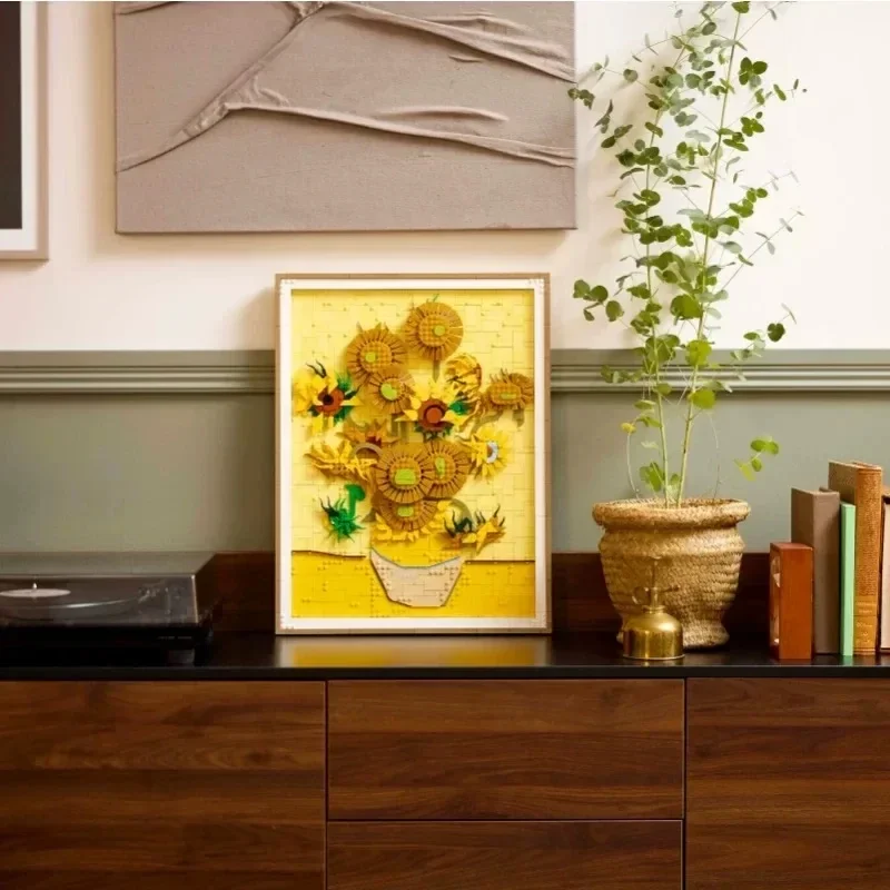 

2025 New Sunflower World-famous Art Painting Van Gogh model building blocks Creative decoration Gifts Toys Gifts Good Things
