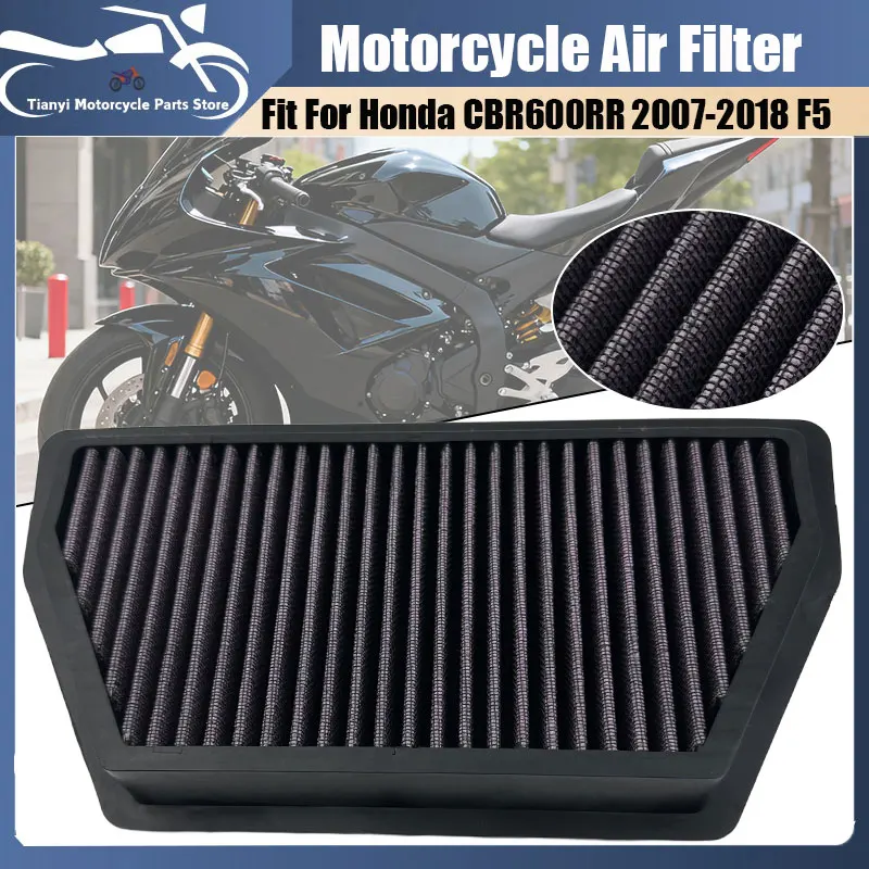 

Motorcycle Replacement High Flow Air Filter For Honda CBR600RR 2007-2018 Intake Air Cleaner Element Replacement