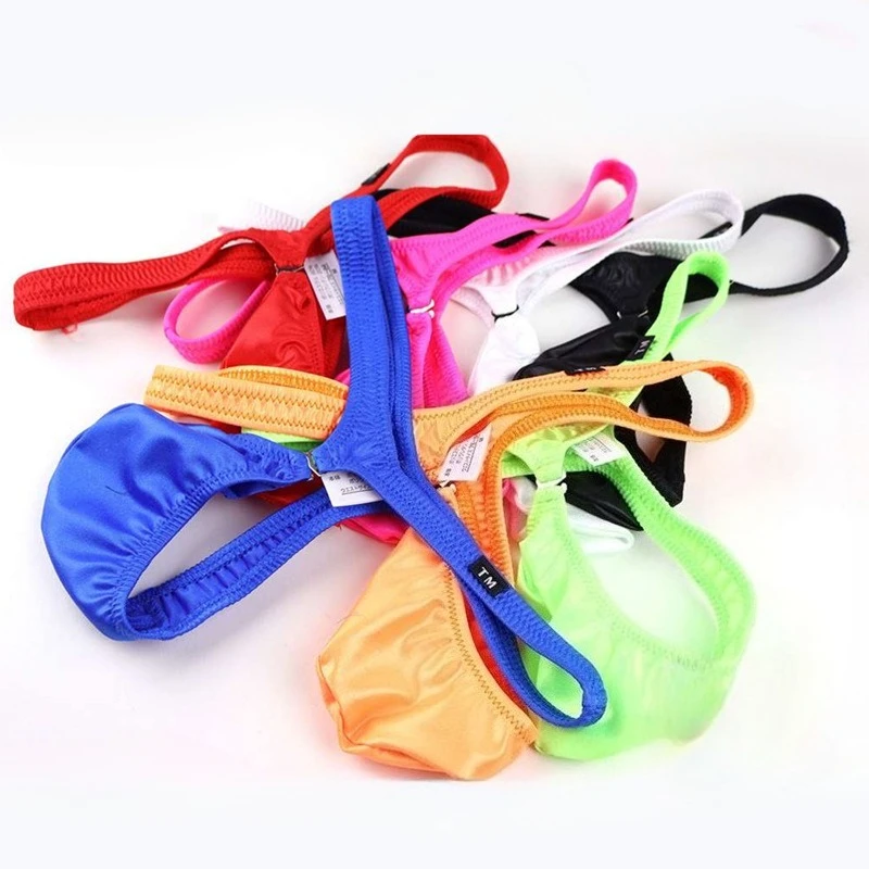 High Elastic Silky Men T-back Thong, Big Contour Support Pouch, Breathable Sports Daily Base Underwear Fashion Male Panties