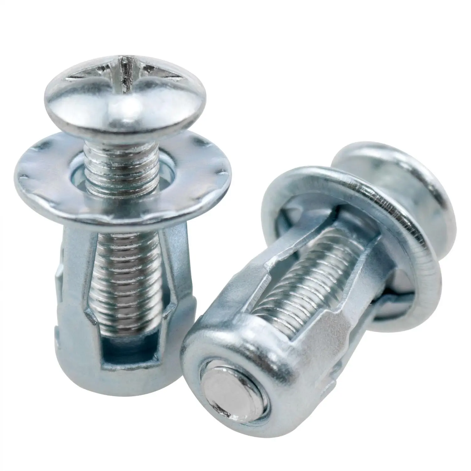 Carbon Steel Hollow Wall Anchor Kit Bolts & Screws Set, Heavy Duty for Cabinets Shelves Mirrors, DIY Install Rust Resistant
