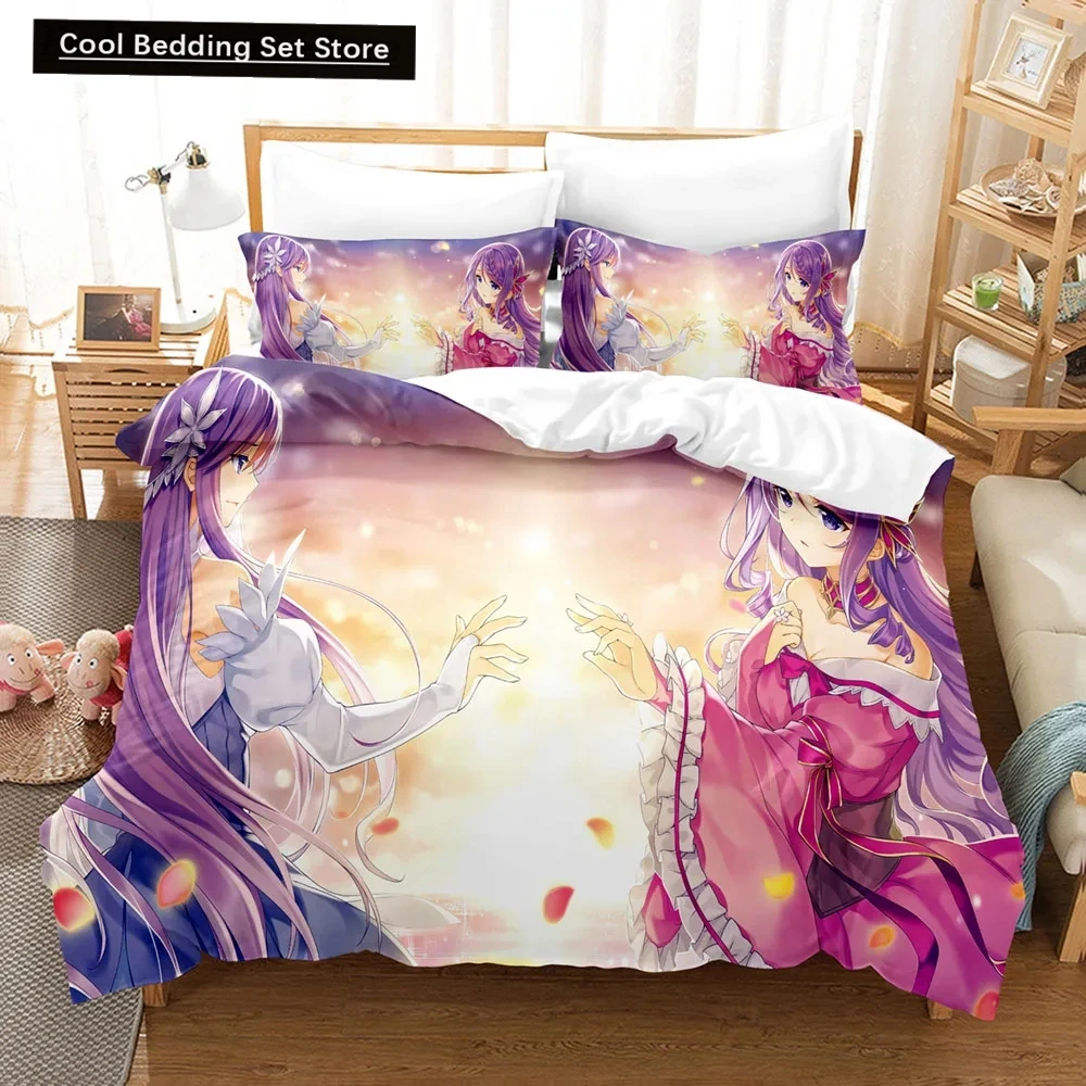 3D Anime Seirei Gensouki Bedding Set,Duvet Cover Comforter Bed Set Quilt Cover Pillowcase,King Queen Twin Size Boys Girls Adults
