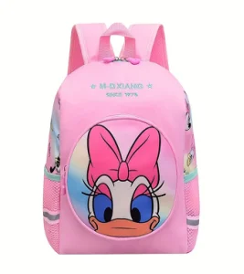 

Children's Cartoon Campus Backpack, Featuring Cute Characters Such As Donald Duck, Daisy, Suitable For Both School And Outdoor