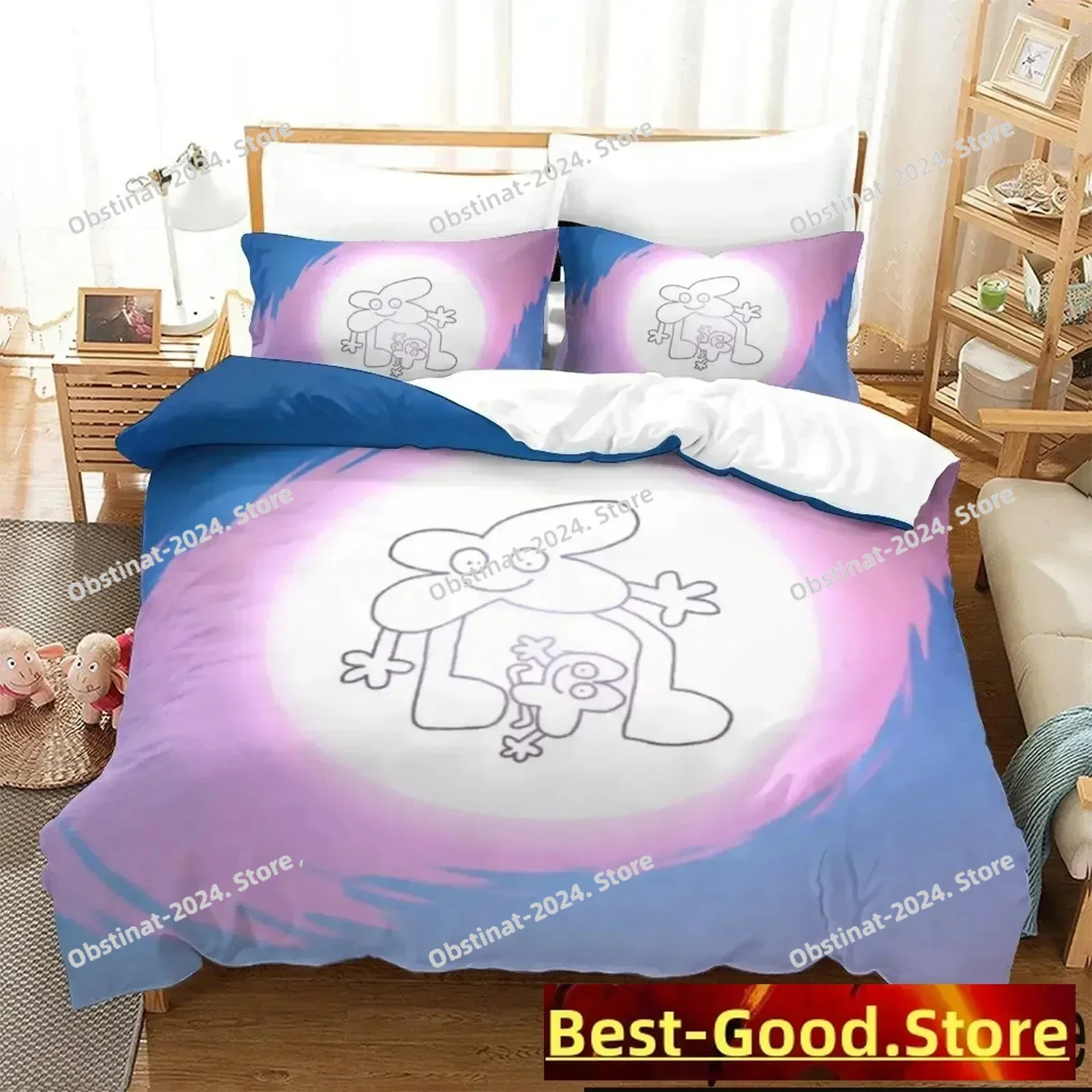 

3D Print Cartoon Jacknjellify Bedding Set Duvet Cover Sheet Printed Bed Set Pillowcase Full Queen King Size Comforter Bedroom