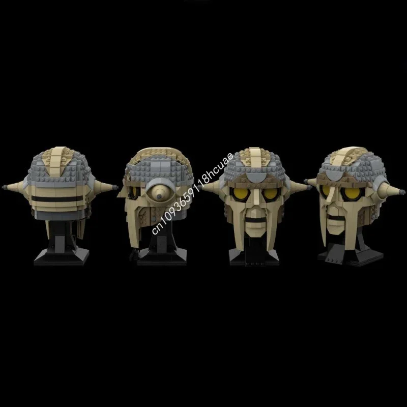 635pcs MOC Huyang Head Helm Collectie Model Bouwstenen Speelgoed Architectuur DIY Idee Onderwijs Kerstcadeau Kinderen Verjaardag