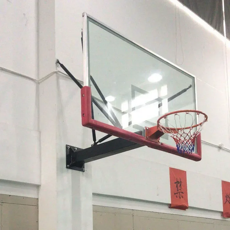 

High Quality Adult Sport Training 180cm X 105cm Tempered Glass Backboard Wall Mounted Basketball Stand and Hoop