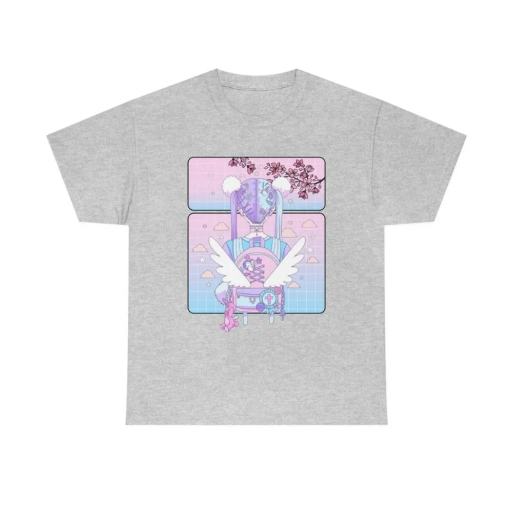 Ästhetische Kleidung Anime T-Shirt Japanisches Anime-Shirt Yami Kawaii Harajuku Japanisches Mädchen Zweidimensionale Street Fashion