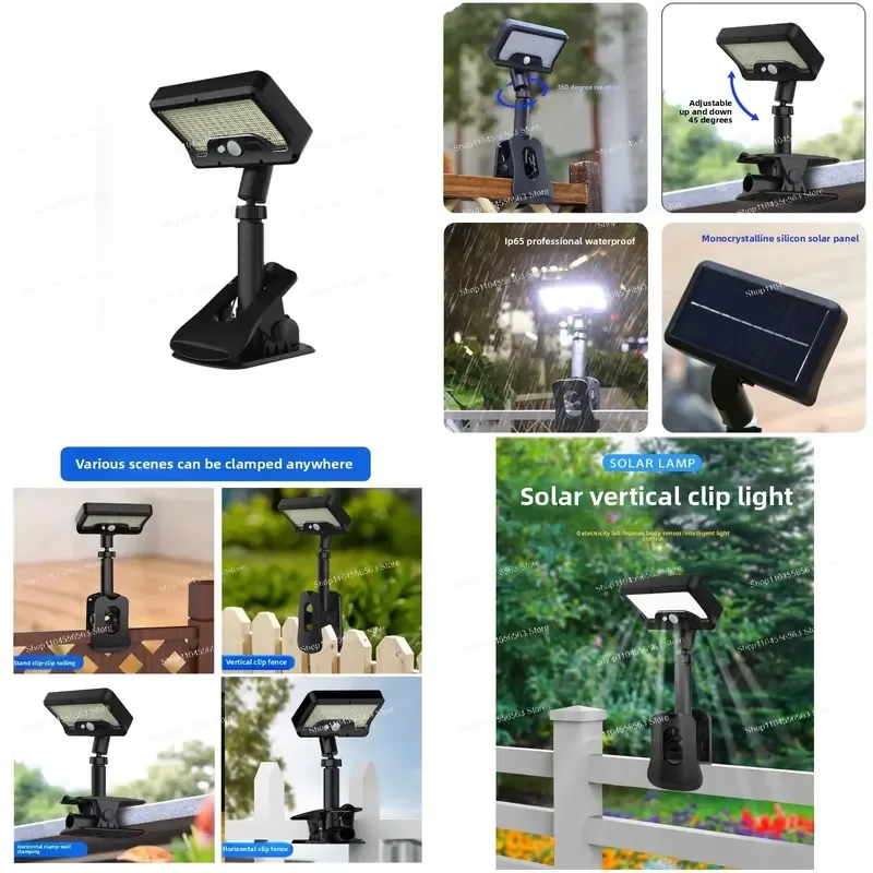 2024 New Solar Powered Dual-Head Outdoor Wall Light - Waterproof Garden Landscape Lamp for Yard Pathway Fence