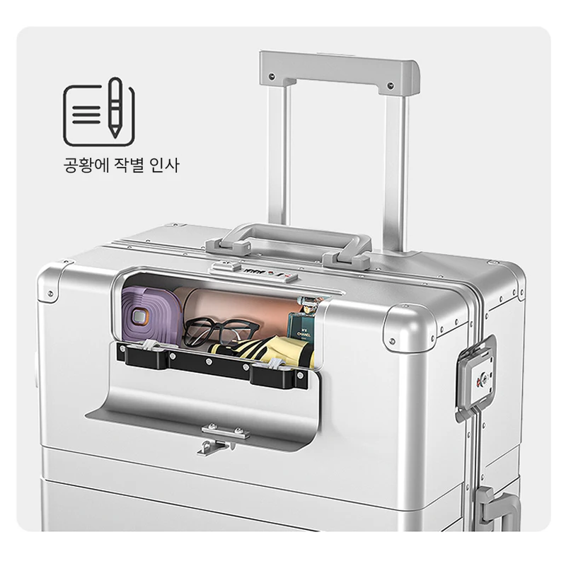 100% Aluminum-magnesium alloy Travel Suitcase Rolling Luggage 20/24/28 inch Trolley Luggage Carry-On Cabin Suitcase