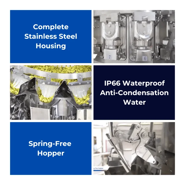 Машина для упаковки картофельных чипсов с 14-головочным мультиголовым взвешиванием