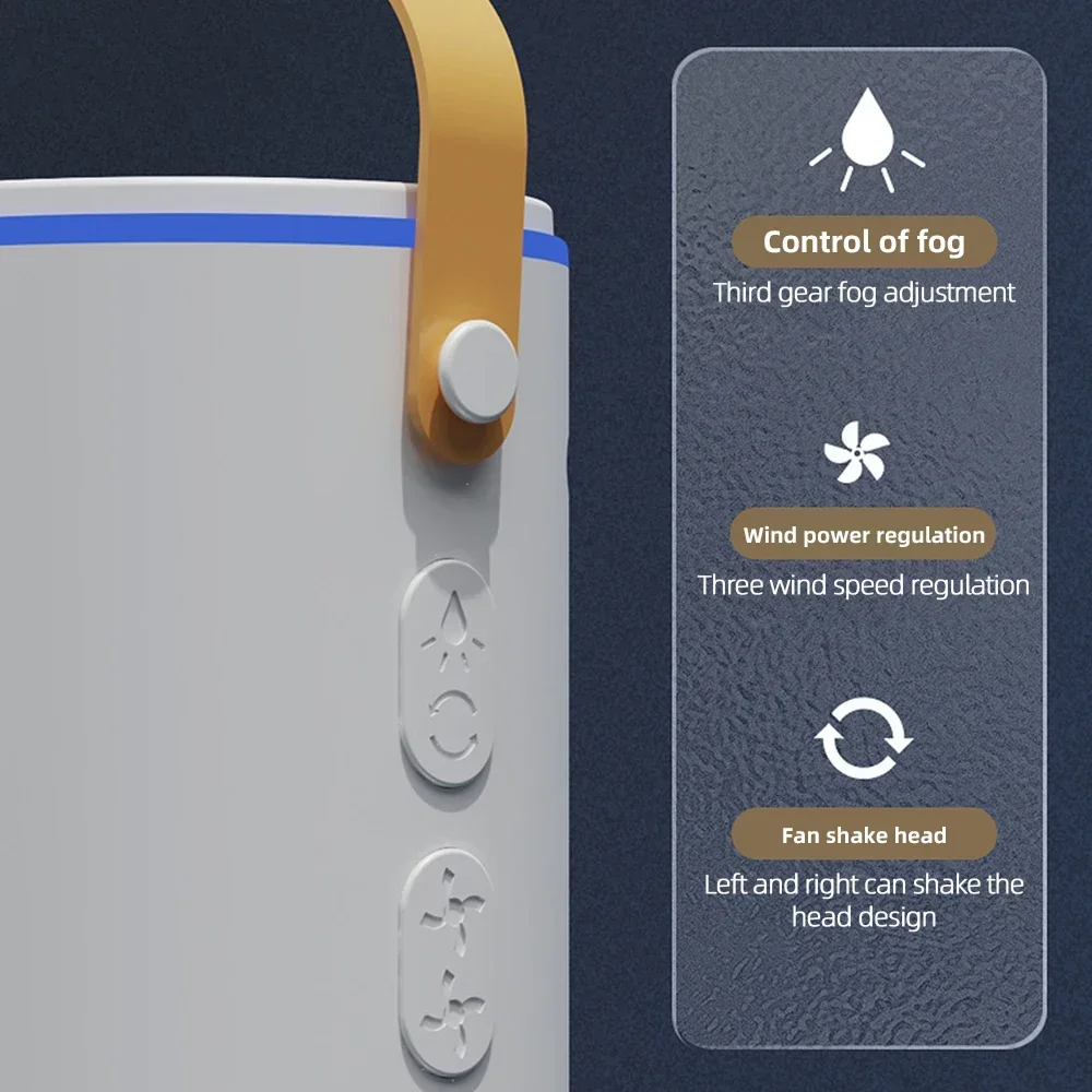 Xiaomi Youpin-ventilador de aire acondicionado en aerosol, ventilador de aire acondicionado en aerosol de doble cabezal, Enfriador de aire portátil de 3 velocidades con control remoto, nuevo