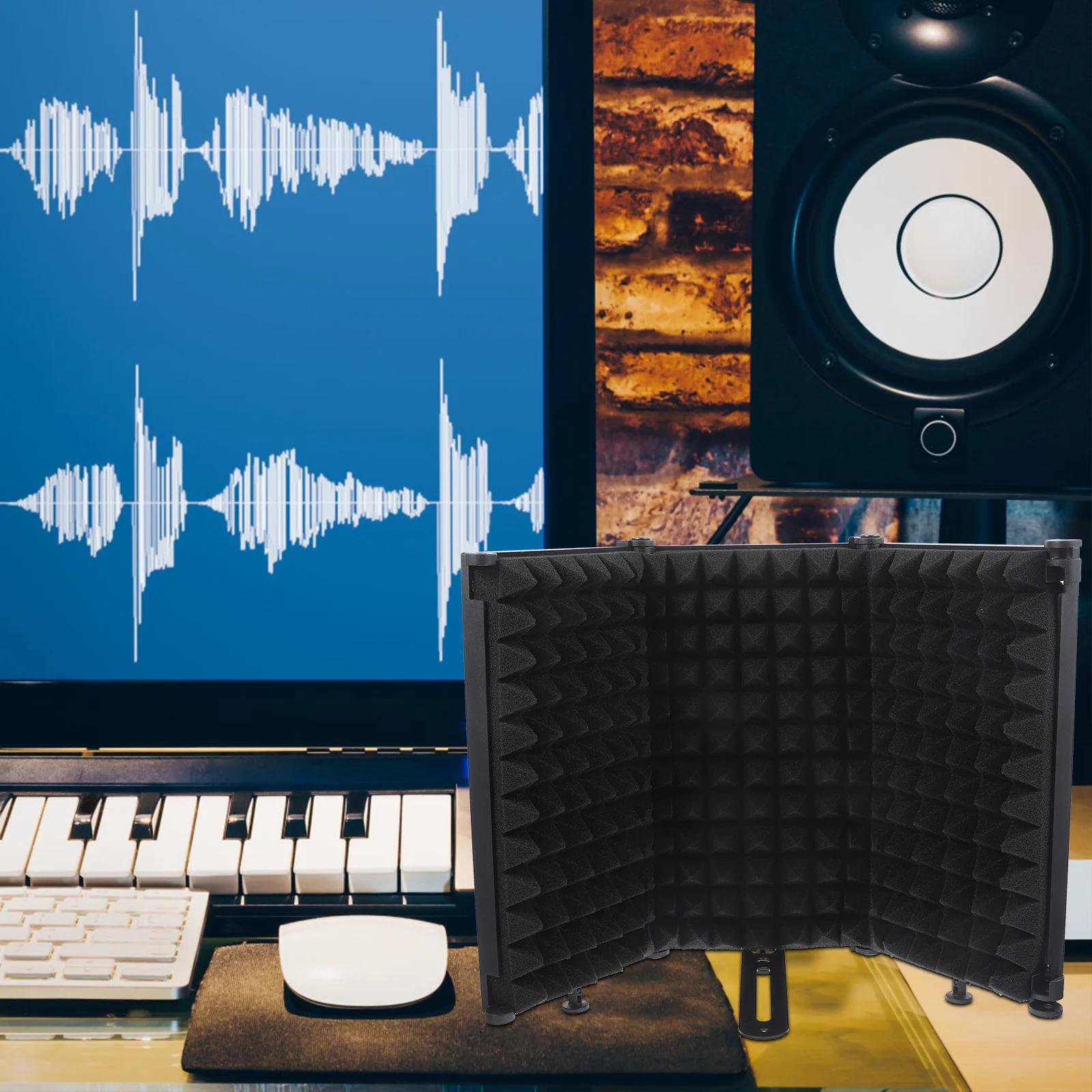 1 مجموعة طوي ميكروفون تصفية درع إسفنجة معدنية الحد من الضوضاء هيئة التصنيع العسكري يندبروف غطاء تسجيل استوديو عزل المعدات #4