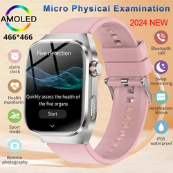 [2024 Medical Grade] Women Five organ detection Smart Watch ECG+PPG+HRV Blood Sugar Fat Blood Pressure Bluetooth Call Smartwatch