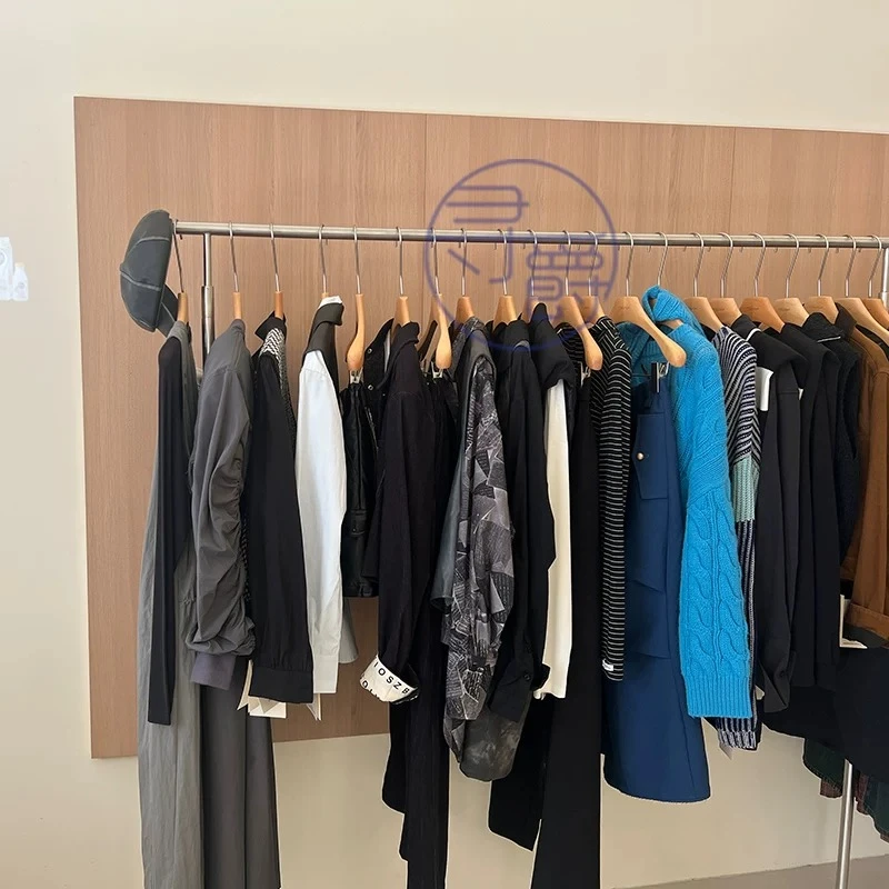 Beech Wood Hanger for Clothing Store Non Slip Coat Rack Minimalist Garment Holder for Home Boutique Rustic Closet Organizer