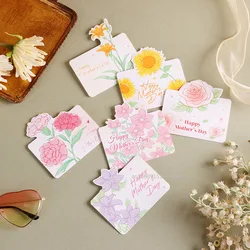 10pcs 2024 Mother's Day Greeting Cards Floral Bouquet Greeting Cards Flowers Happy Mothers Day Love Mom Card for Mom Gifts