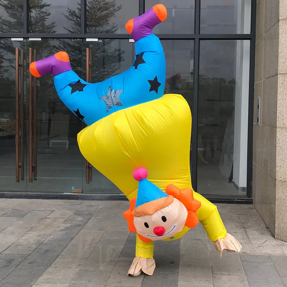 Clown Cosplay Upside Down Clown Inflatable Costume for Adult Men Women Dance Parties TV Programs Carnivals Opening Celebration