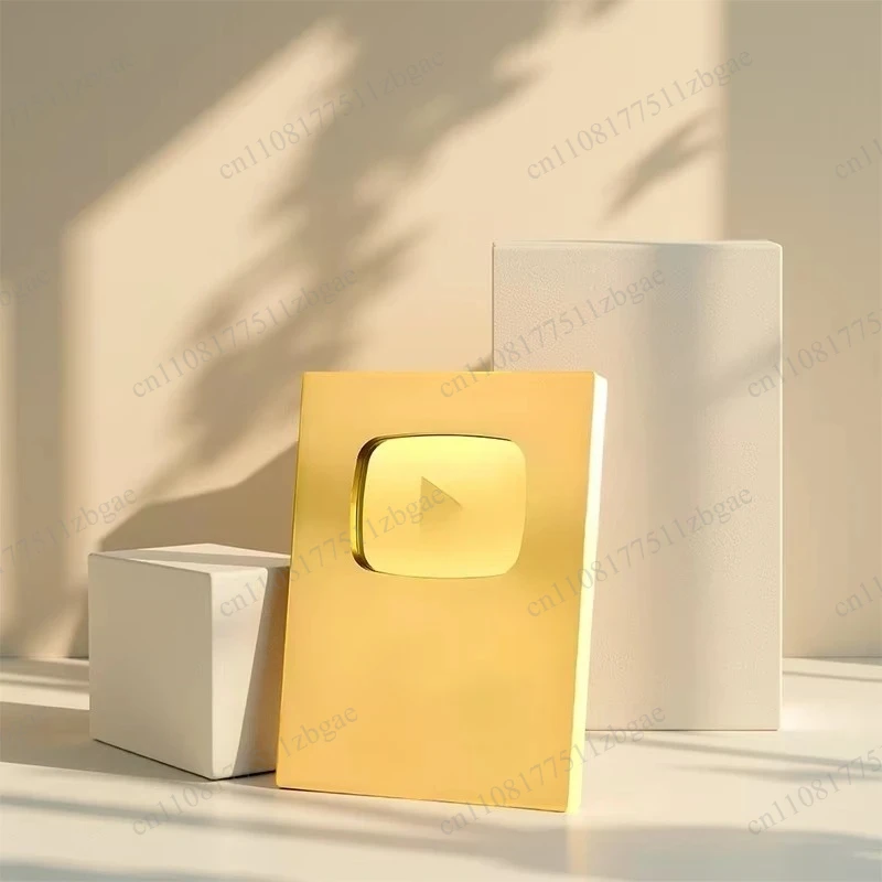 Creator Subscriber Award Milestone Plaque  Universal Customizable YT Play Button/Play Button