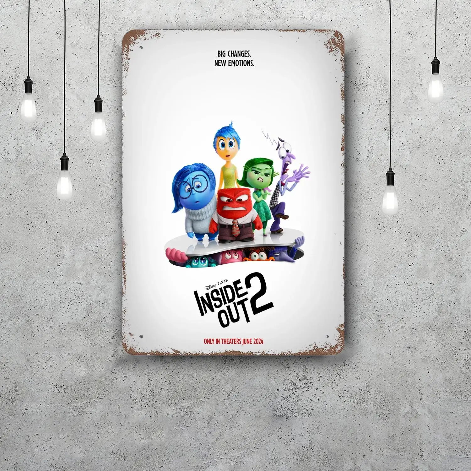 MINISO داخل خارج 2 علامات القصدير المعدنية خمر الملصقات ديكور لوحة معدنية الرجعية جدار ديكور فني لشريط المرآب