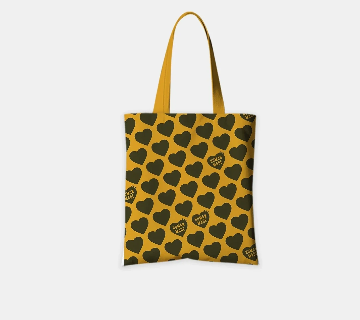 HUMAN MADE Mens Womens Heart Tote Canvas Vertical Bag Commute Eco Shopping Unisex Travel Daily Casual