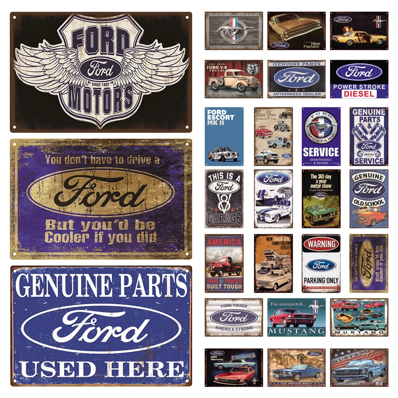 Nostalgic-Art Retro Ford Motor Tin Sign Vintage Metal Plaque Metal Plate For Gift Idea car Accessories Fans Home Club Wall Decor