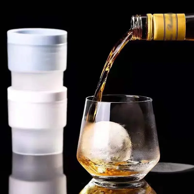 Silicone Ice Block Mold Sphere Stackable Slow Melting DIY Ice Ball Maker Food Grade Ice Bloc Tray For Cocktail Whiskey Drink Bar