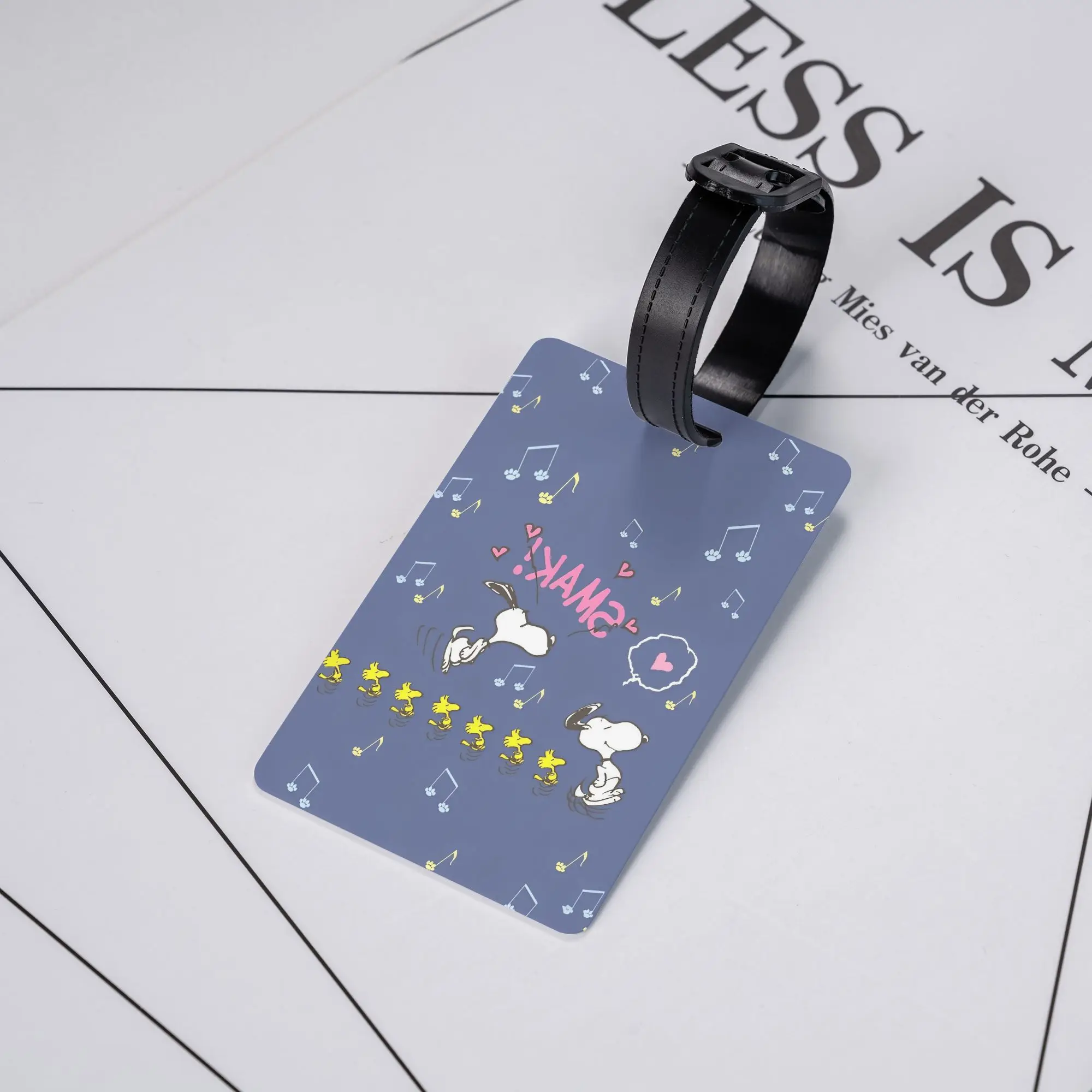 

Snoopy Woodstock Cartoon Luggage Tag Suitcase Silicon Travel Accessories Holder Baggage Tag Name ID Address Aircraft Tag Gifts