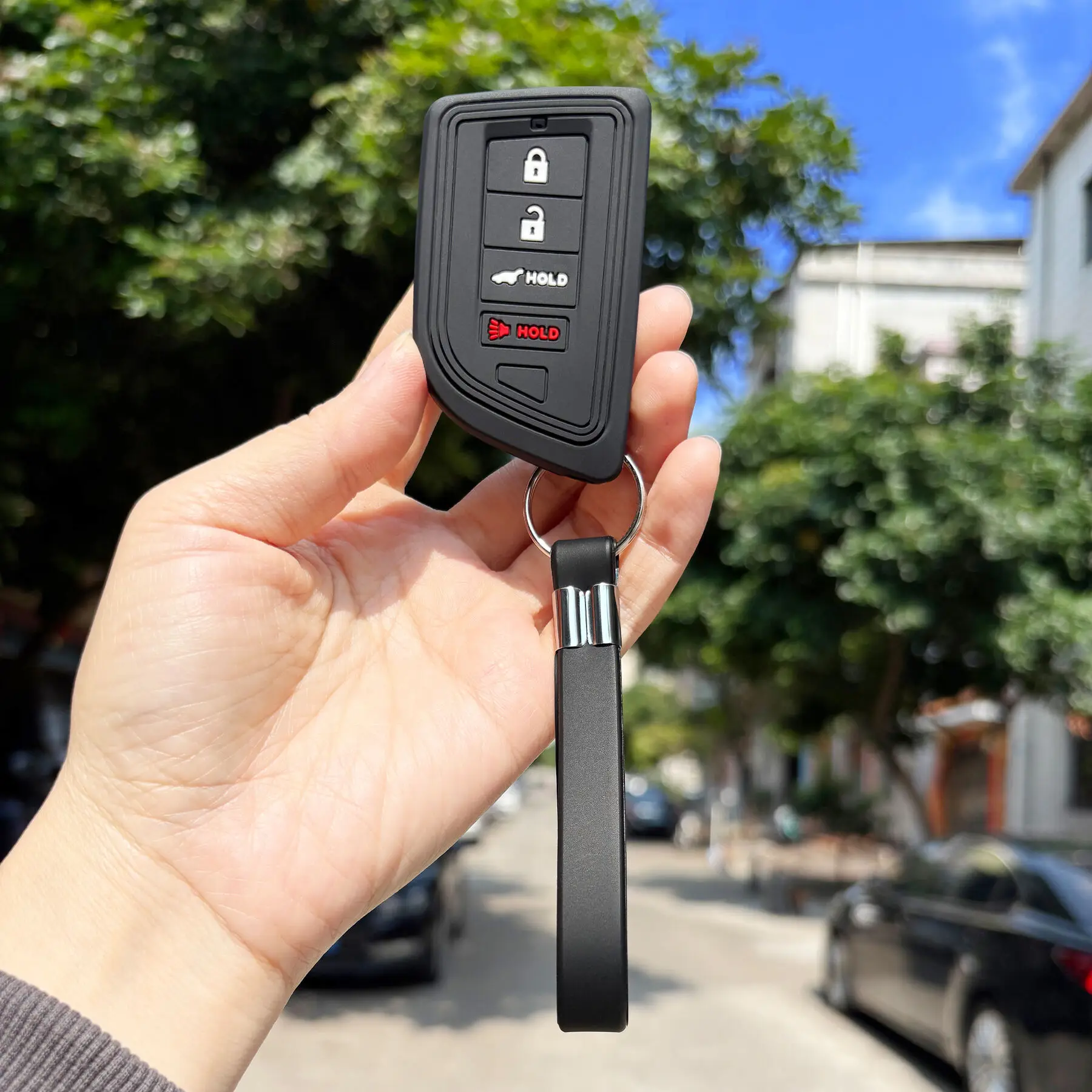 Soft Key Cover Case For Honda Acura RDX 3rd Generation MDX CDX TLX-L NSX  Key Fob Protector Keychain Holder Accessories