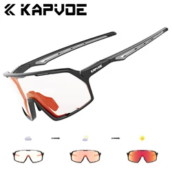Kapvoe Photochromic Sunglasses Man MTB Climbing Glasses Outdoor Sports Bike Cycling Glasses Women Driving Bicycle Goggles UV400