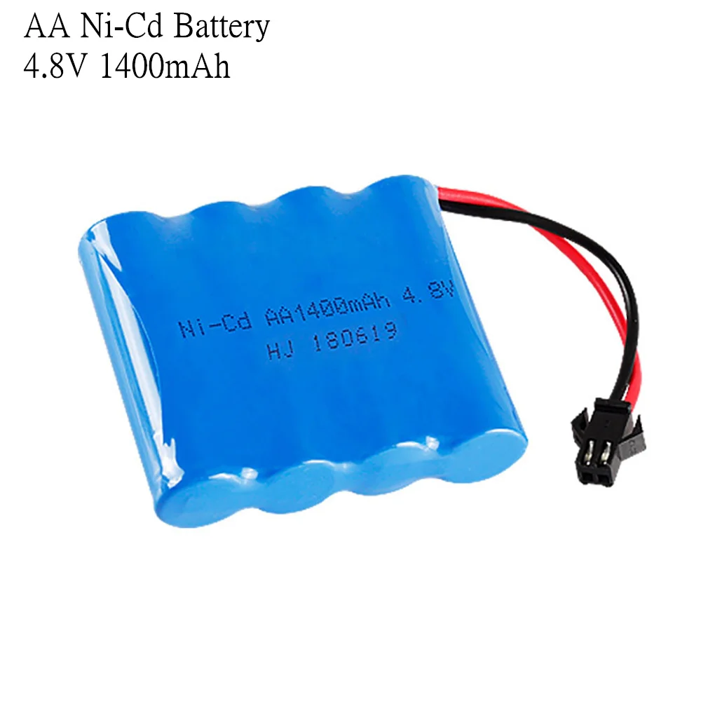 4.8v 1400mah NICD Battery And USB Cable For Rc toys Cars Boats Tanks Robots Guns Parts Ni-Cd Rechargeable Battery Pack SM 5pcs