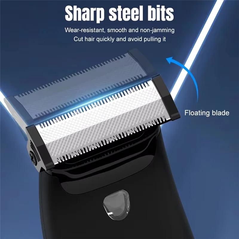 

ABKR-Electric Beard Trimmer For Men - Waterproof, Adjustable Guard, Multi-Use For Trimming, Edging & Shaving, Wet/Dry Use