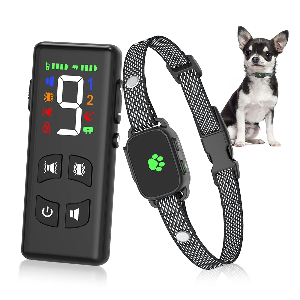 Dog Training Collar Humane No Shock Beep Vibration IPX6 Waterproof 2600FT Range Remote Control Dog Training Collar