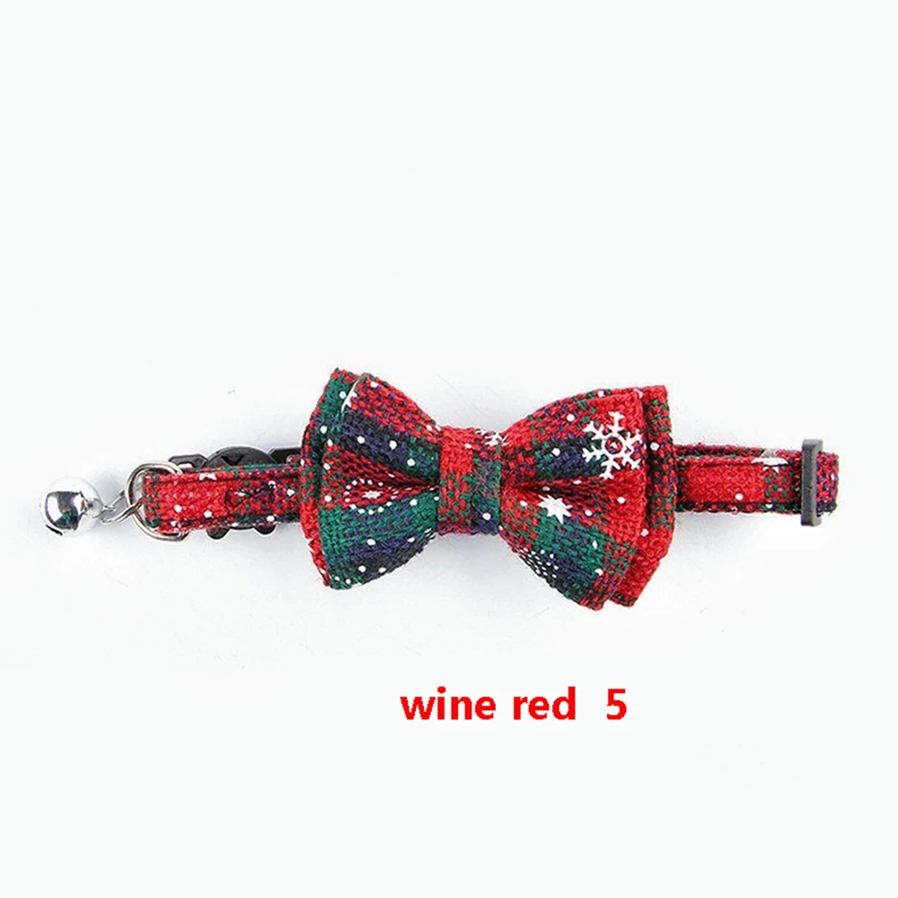 New Product Hot Sale Cat Christmas Collar Amazon Pet Dog Collar Christmas Bow Tie Pet Collar In Stock