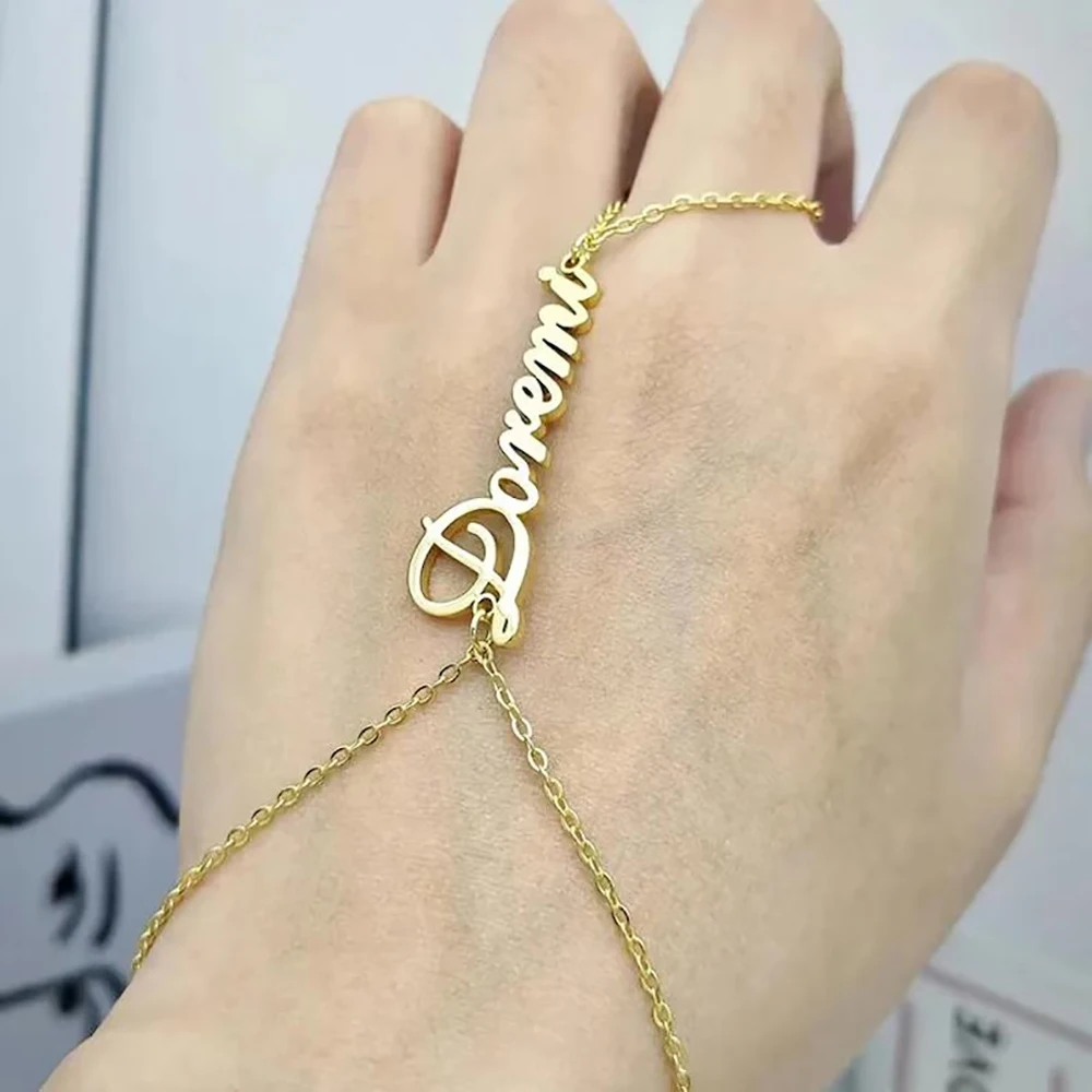 Sipuris Personalisiertes Namensarmband für Damen und Herren, Edelstahl, personalisierter Namensschild-Ring, Armband, Modeschmuck, Hochzeitsgeschenke – Detail 5